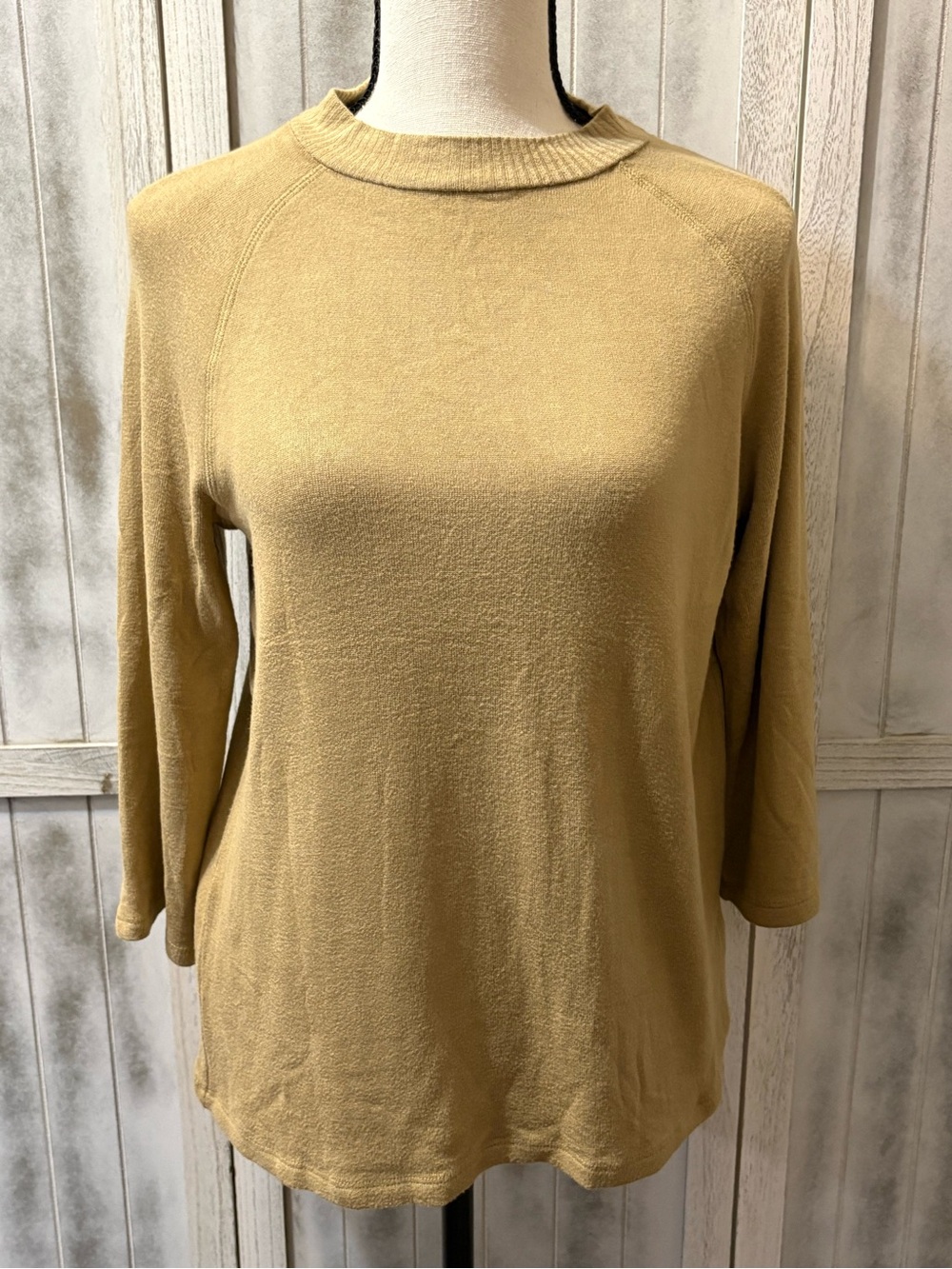 Philosophy Mustard Yellow Raglan Sleeve Top